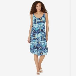 NIC + ZOE Blue Artistic Pop NWT Dress